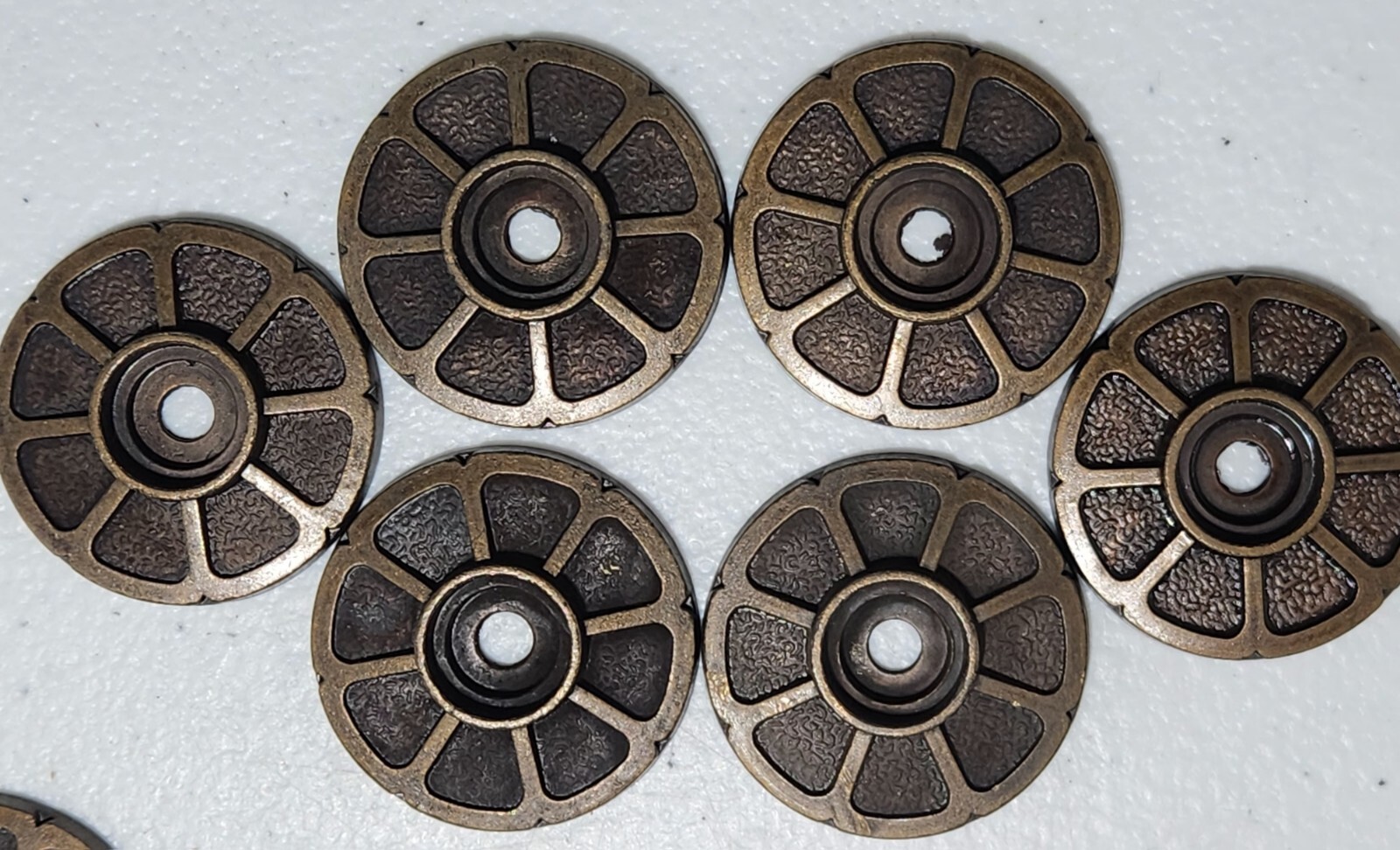 Vintage 37 M Brand 1 Inch Round Drawer Back Plates
