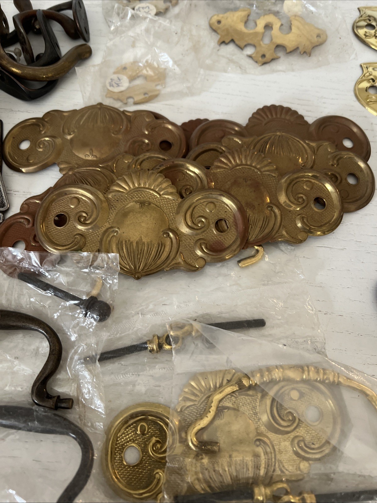 Vintage Lot Drawer Handles Antique Drawer Hardware Salvage MCM Brass Metal