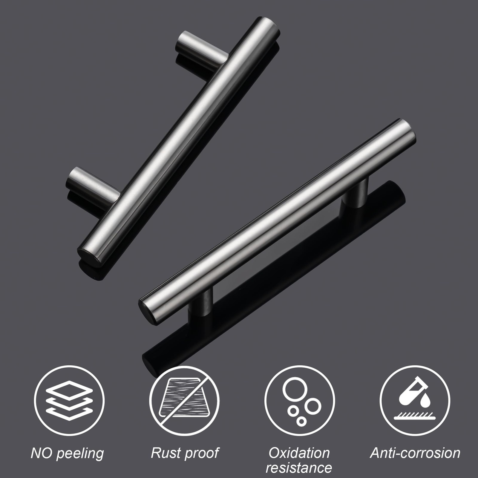 Aegero 10 Pack Cabinet Pulls Brushed Nickel Stainless Cabinet Handles, for Ki…