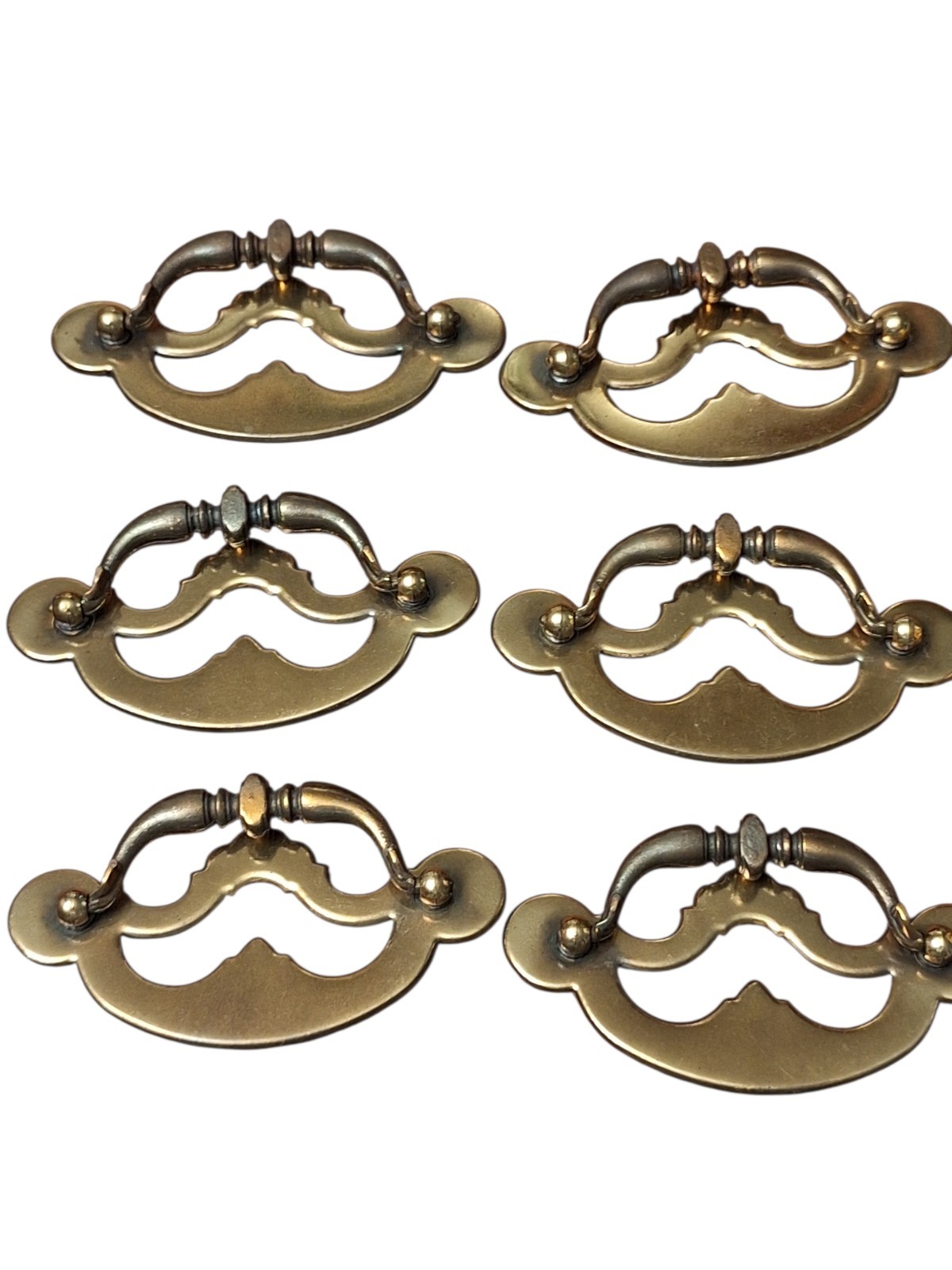 MCM Brass Drawer Pulls 3″ 1/2 Screw Center Count Of 6