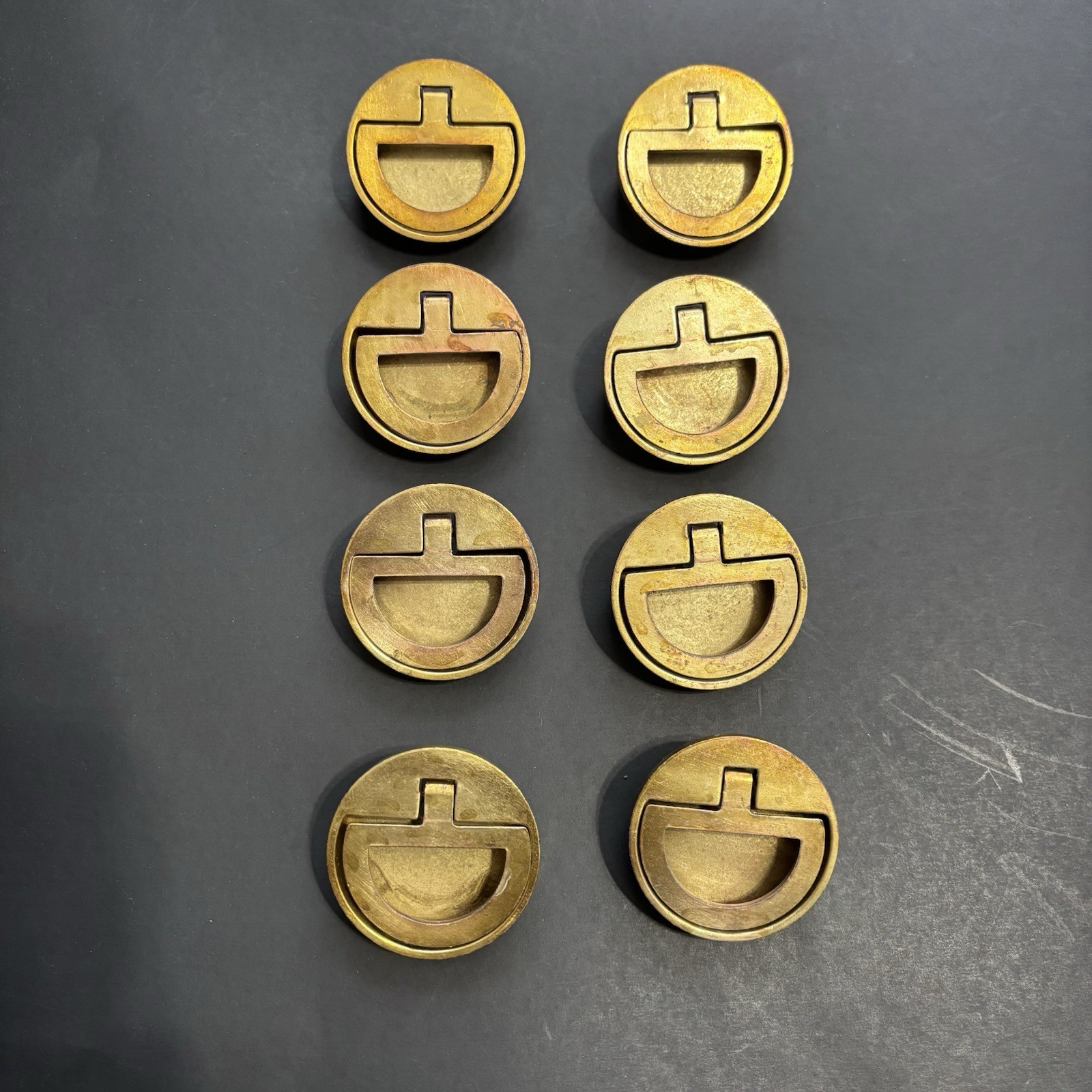 DREXEL ACCOLADE Brass Drawer Bail Pull Round Campaign KBC N7228 – 1.5” CC Read
