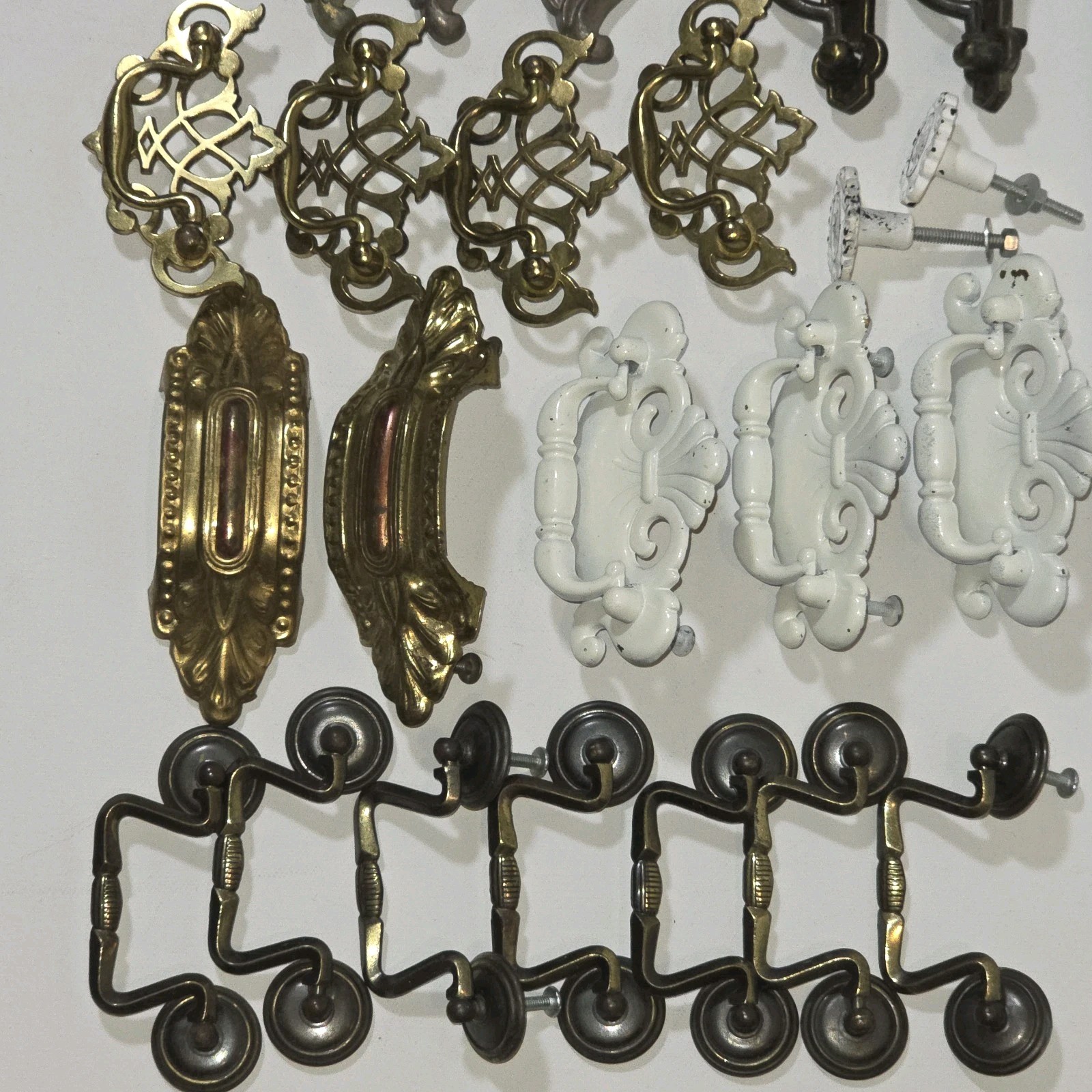 Antique Vintage Furniture Hardware Lot 47 Drawer Pulls Knobs Cabinet Salvage