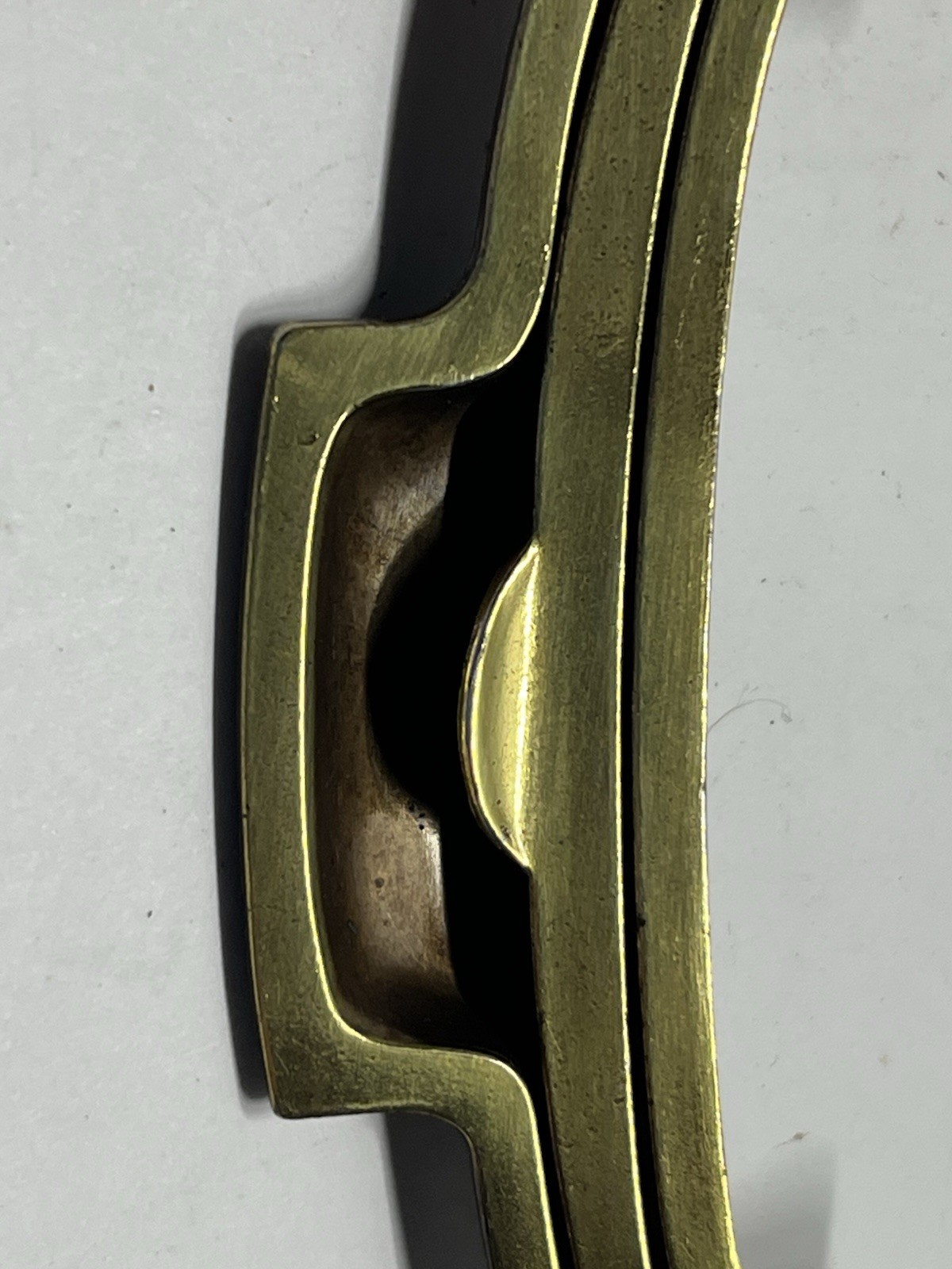 Vintage Lot (10) NOS KBC Brass Plated RECESSED Drop Bail Cup Drawer Pulls