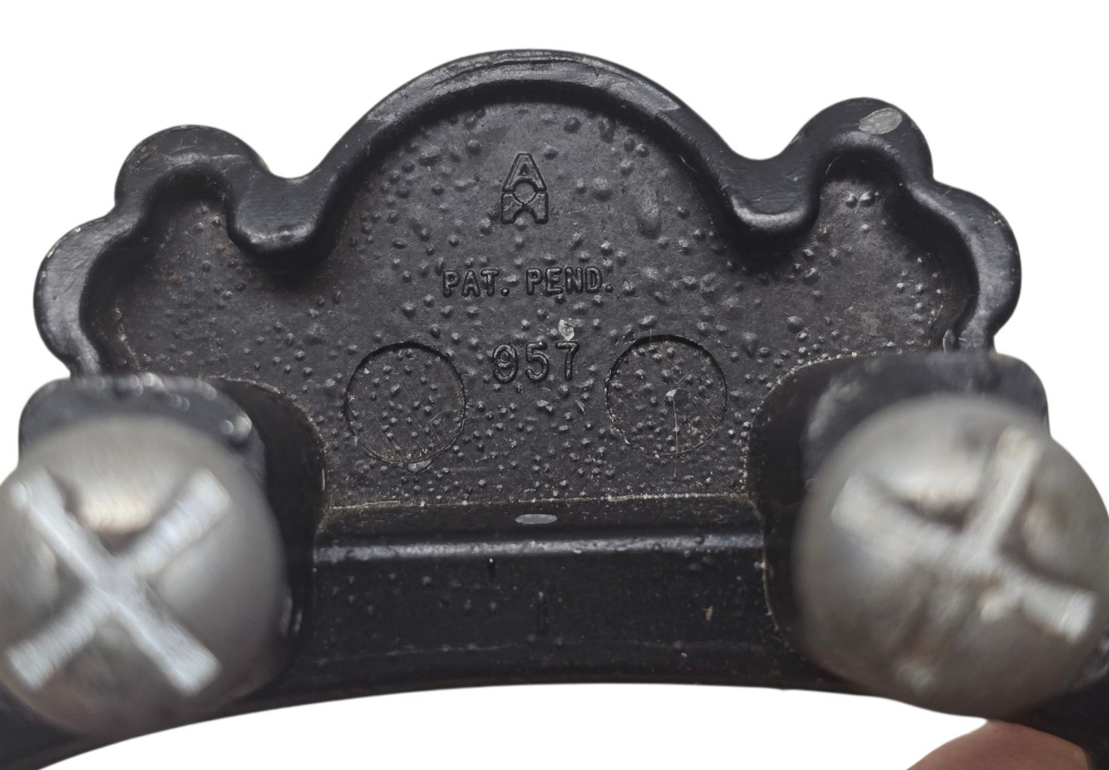 Ajax USA 957 Satin Antique Pewter Cab Door Drawer Pull Handle 1″ Centers Vtg MCM