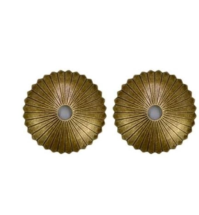 Cabinet Knob Back Plate Radial Furniture Pull Back Plate Hardware Bronzed-Brass