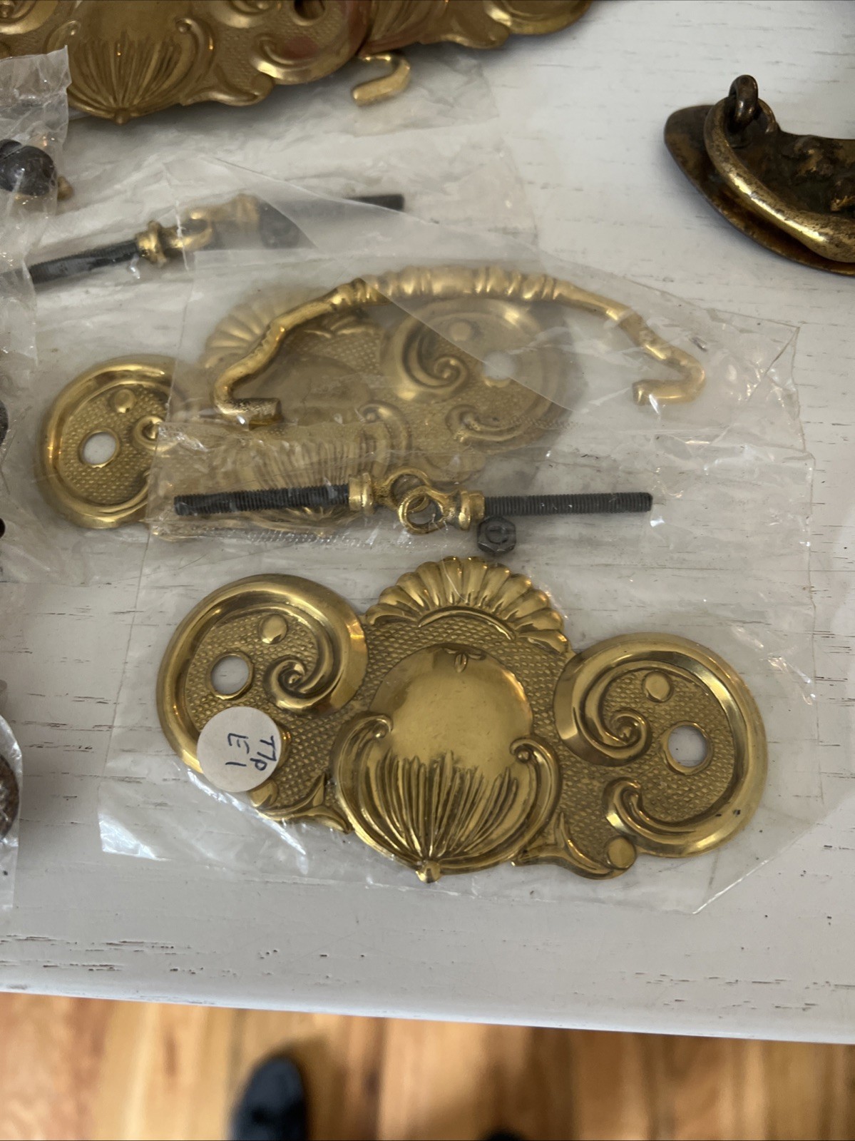 Vintage Lot Drawer Handles Antique Drawer Hardware Salvage MCM Brass Metal