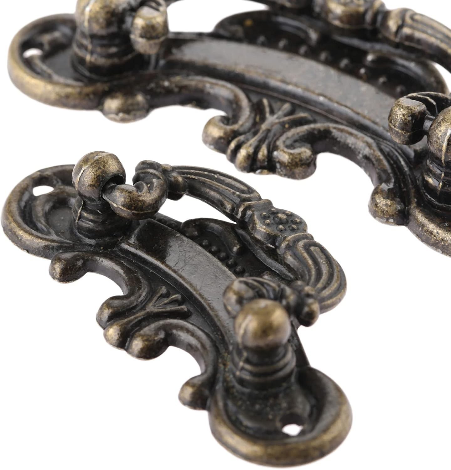 2-Pack Vintage Antique Bronze Pull Handle For Drawer Jewelry Box 2.32″x1.1″ New