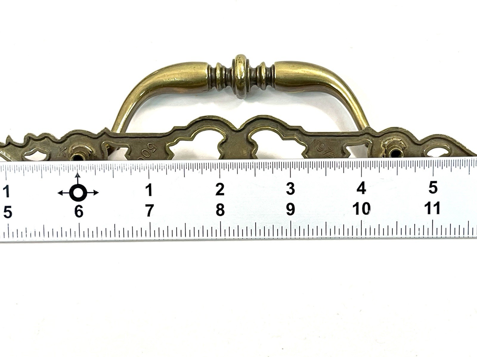 KBC Keeler Brass Co Vintage LONG Drawer Pull Bail Handle 4.5″ OCB lot#1841