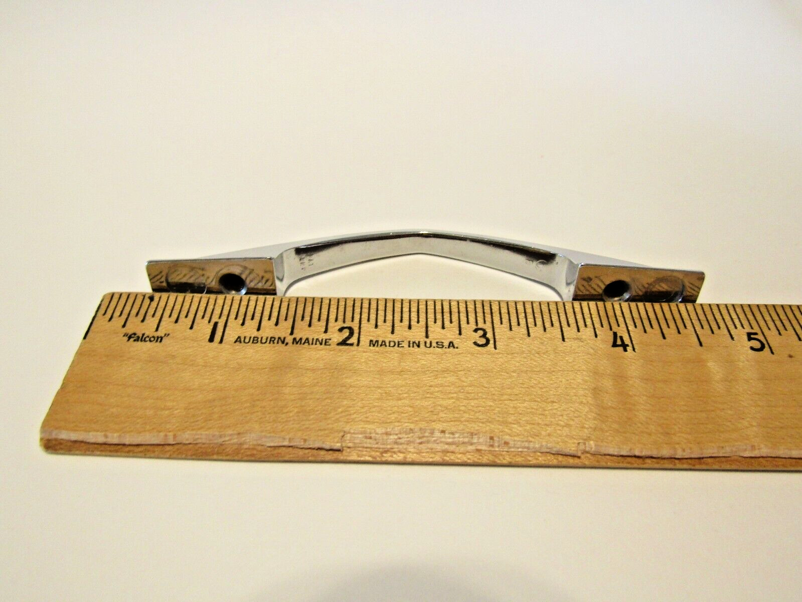 Vintage Nos Chrome Chevron Drawer Pull V-Shape Cabinet Door Handle Amerock