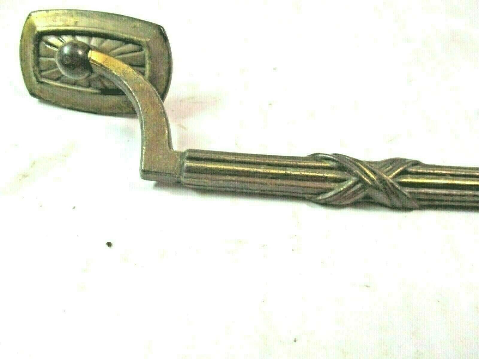 Art Deco 1900s Drawer Drop Bail Pull Handle Aged Brass 5-1/4″ Centers 1 Antique