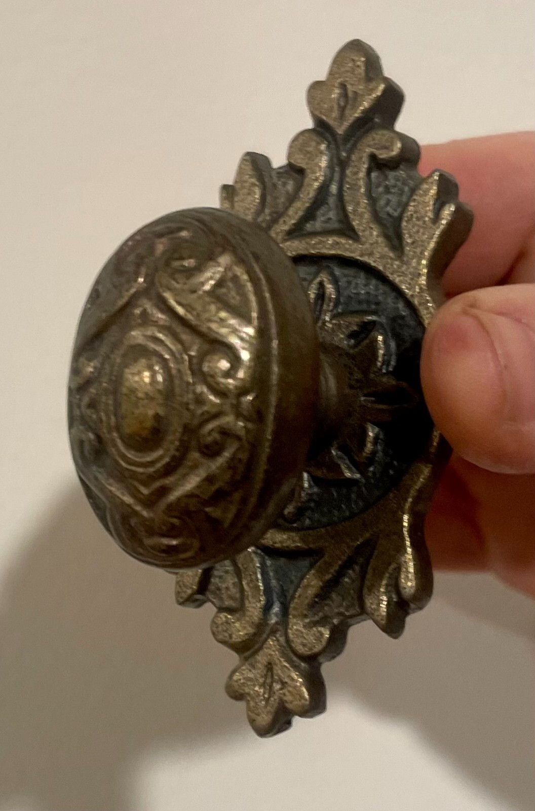 Antique Heavy Brass Drawer Pull Hardware Handle Cabinet Door Knob with backplate