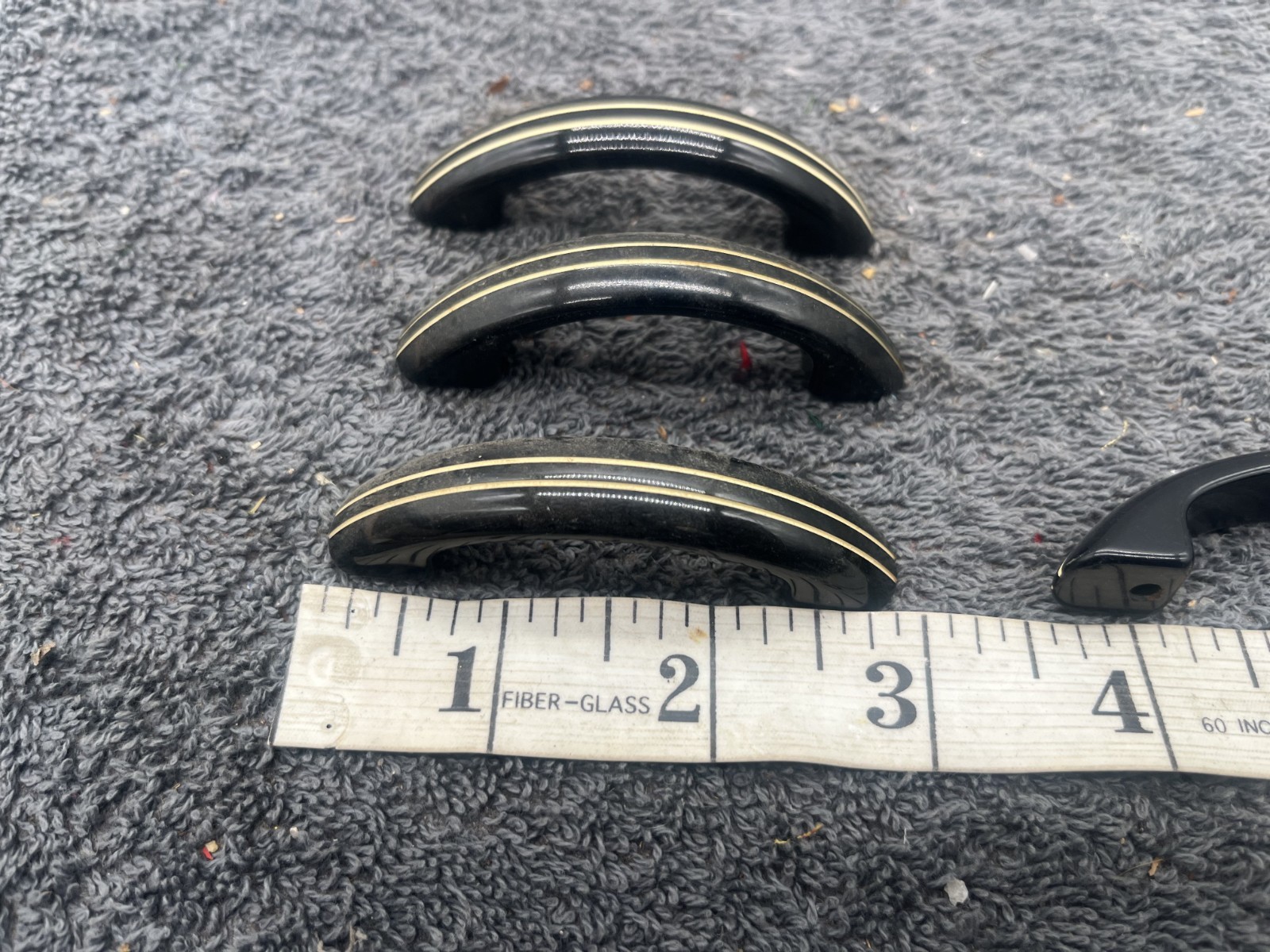 antique art deco mcm bakelite handles 1930s drawer door project 3″ lot 10 black