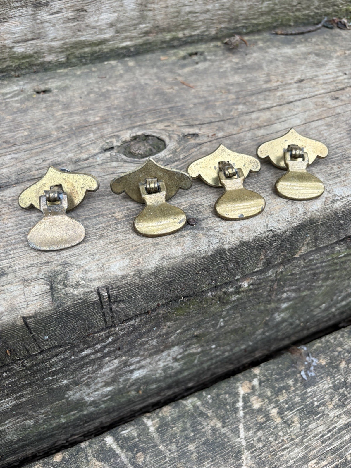 Vintage Keeler Brass Co. KBC K-11416 Brass Drawer Pulls Set of 4