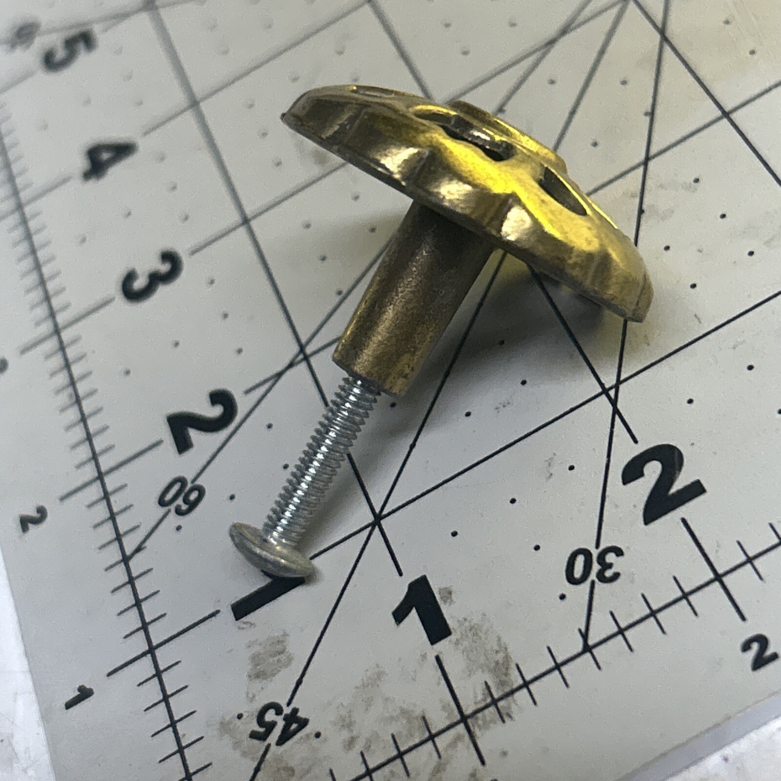 vintage MCM brass metal drawer pull. KBC 1993 43829