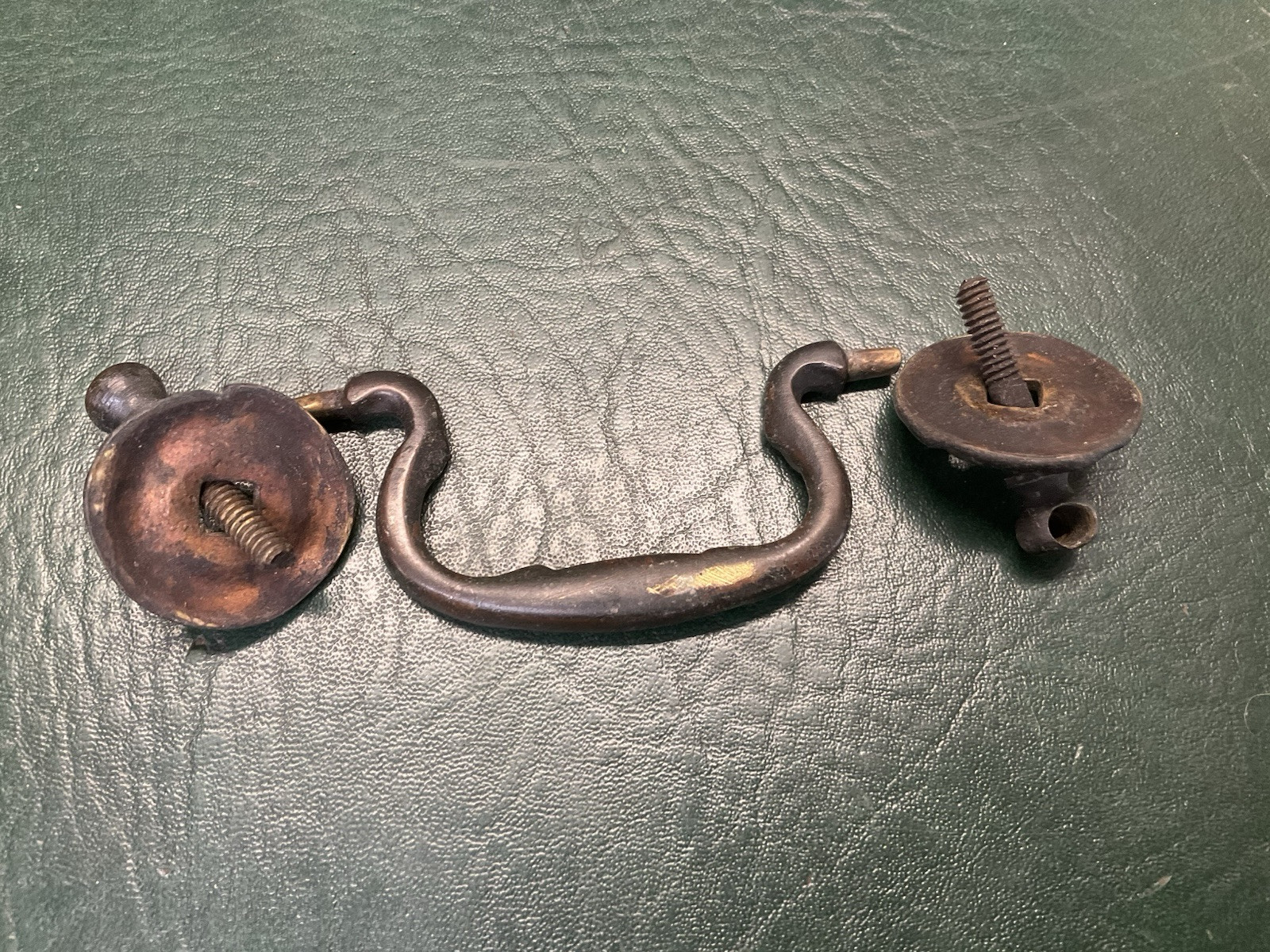 Set of 10 Antique Period Ornate Brass Drop Drawer Pulls Handles