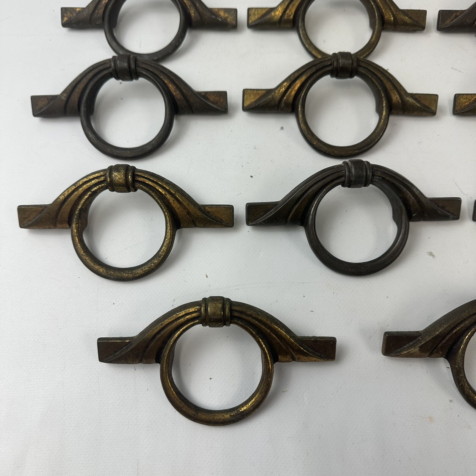 Lot Of 23 Drawer Pulls Handles Vintage Unique Rare Brass Keller Keeler