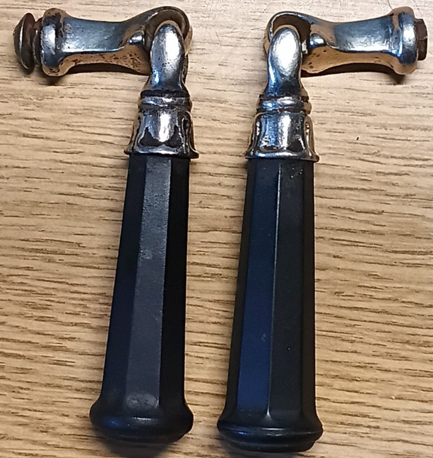 Pair of Antique Tear Drop Door or Drawer Pulls