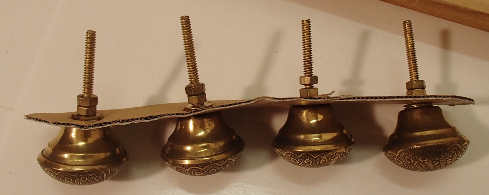 Set of 4 Brass Peacock Dresser Drawer Knobs French Furniture Fittings ~ 1.5″ dia