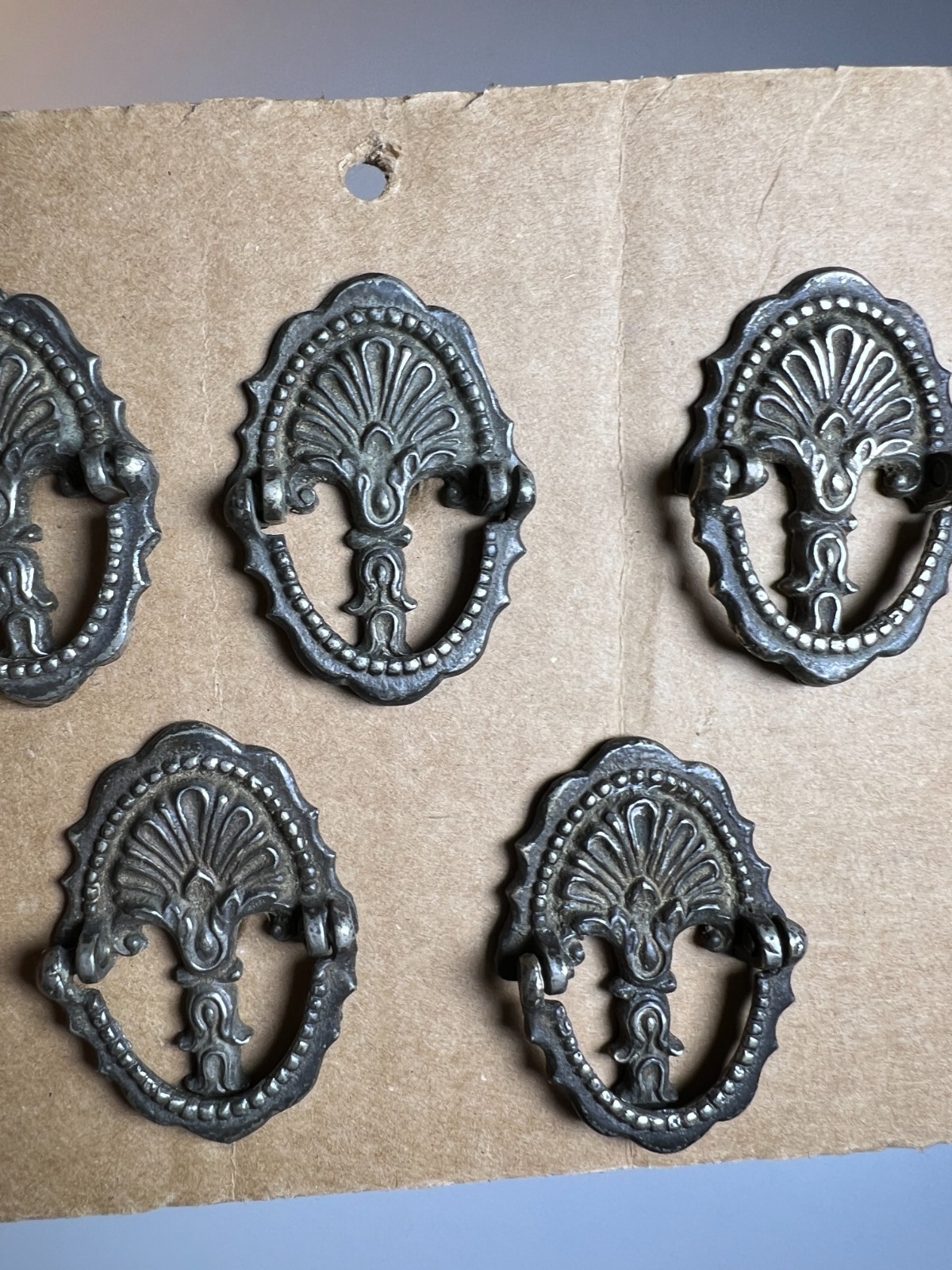 5: Antique Vintage Keeler Brass Co Ring Pulls 4486 Victorian French Provincial