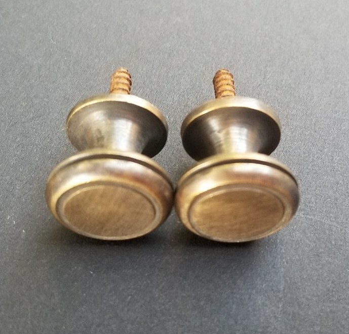 4 Solid Brass Stacking Barrister Bookcase 5/8″dia Knobs drawer Pulls #K26