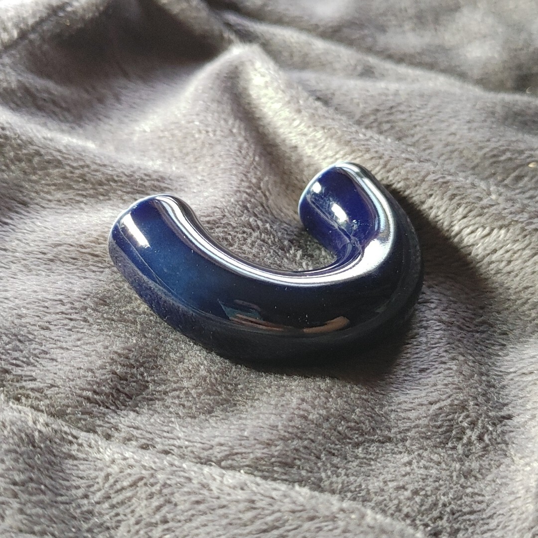 VNTG 60s 80s Mod Trend Pacific Porcelain Drawer Pull Handle Blue Made In Japan