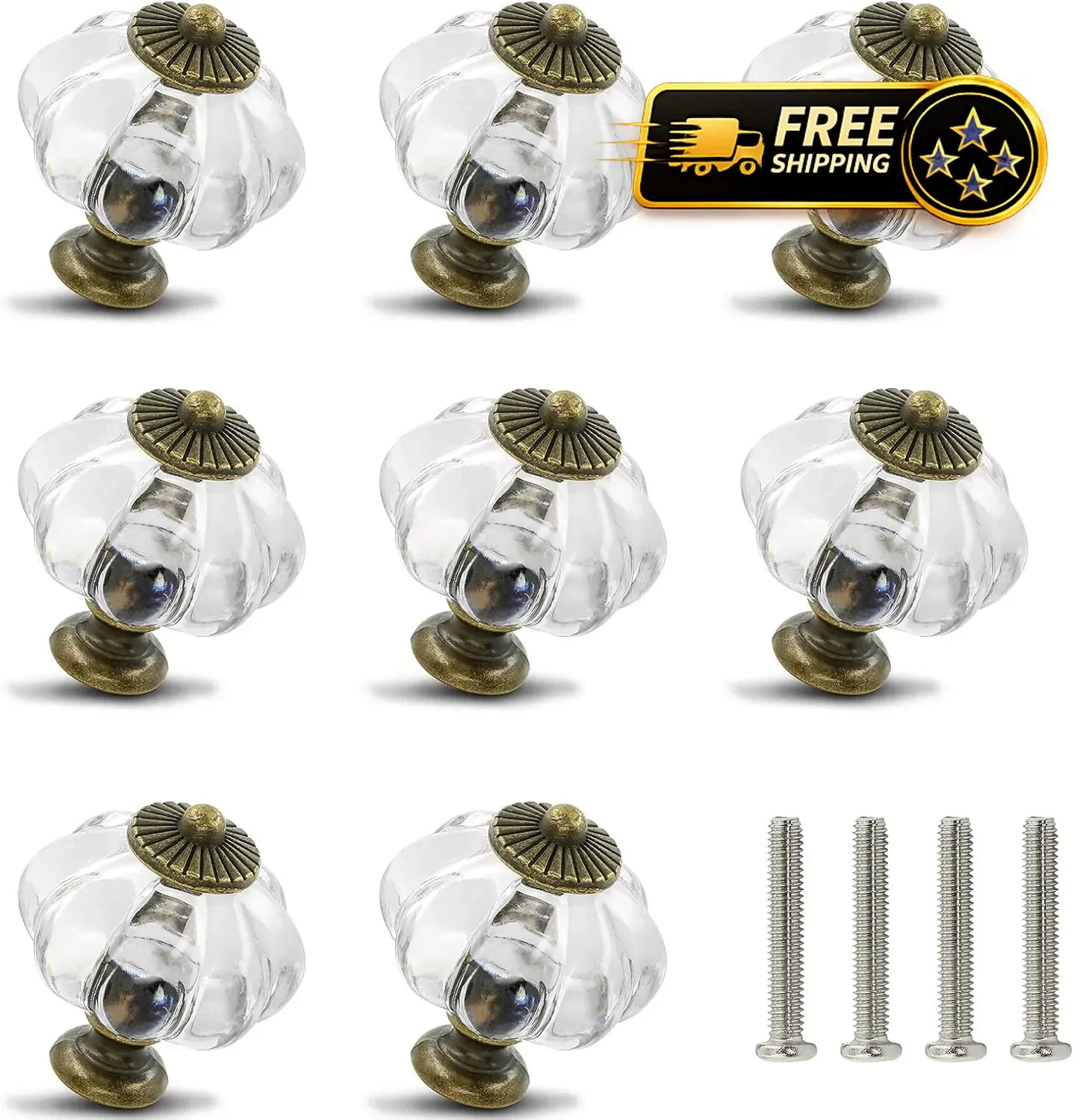 Copper Cabinet Knobs 12 Pack Vintage Drawer Pulls for Kitchen Furniture Doors