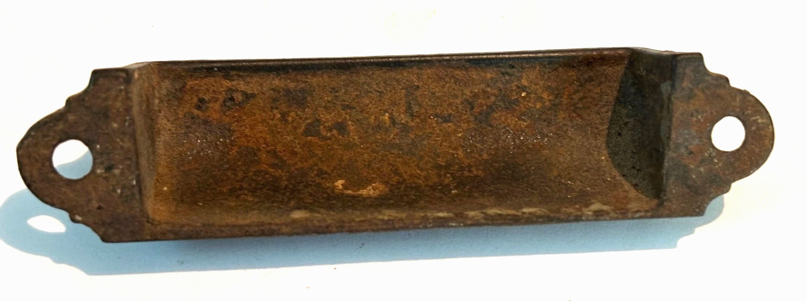 1 Ornate Vintage Desk Metal Pull, Removed from Antique Roll Top Desk