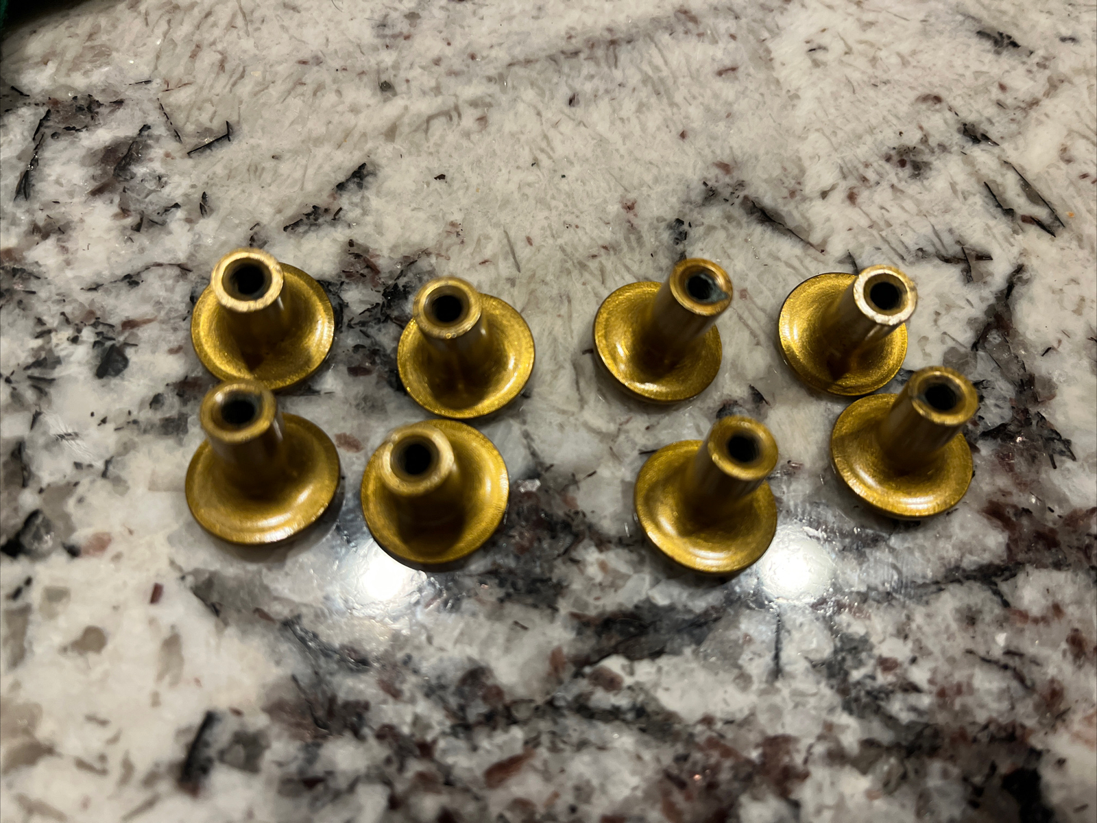 8 New Old Stock Brass Drawer Dresser Knobs Pulls National Lock Co. F1342NY. BP-6
