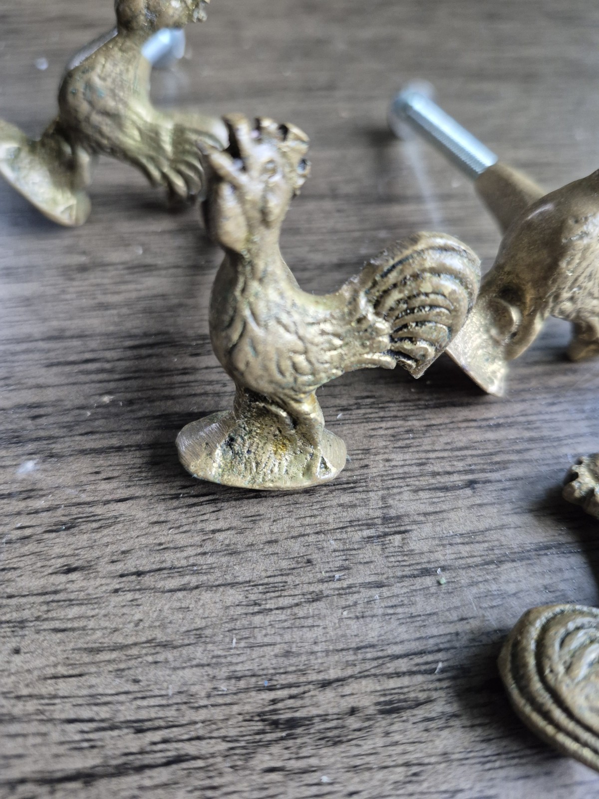 Rooster Cabinet Knobs Set Of 5 Rustic Metal Farmhouse Drawer Pulls/Handles