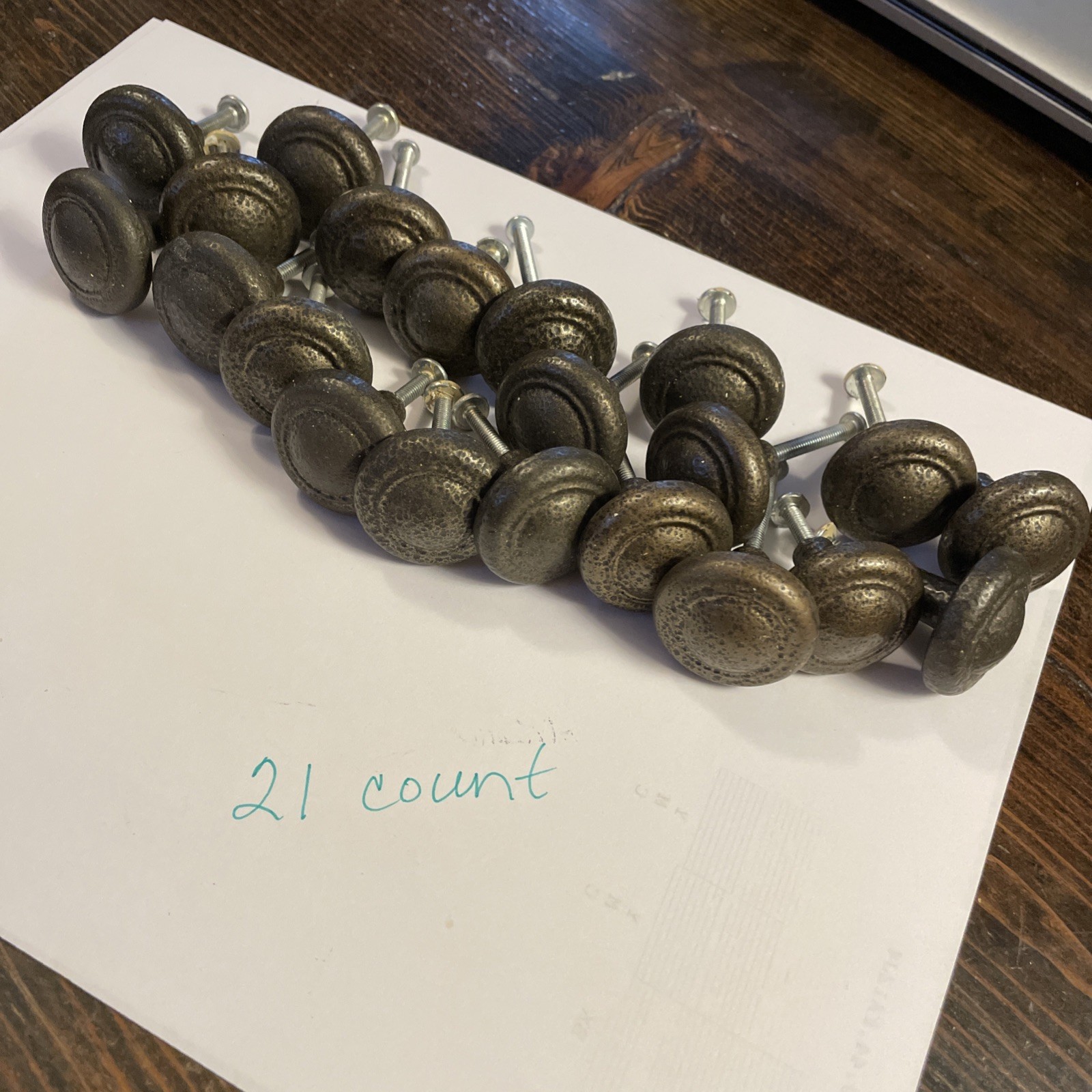 Antique bronze style drawer pull knobs 21 Ct