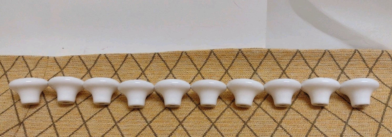 10 Vintage Porcelain Painted Plum fruit Cabinet Door Pull Knobs 1.5″ Wide