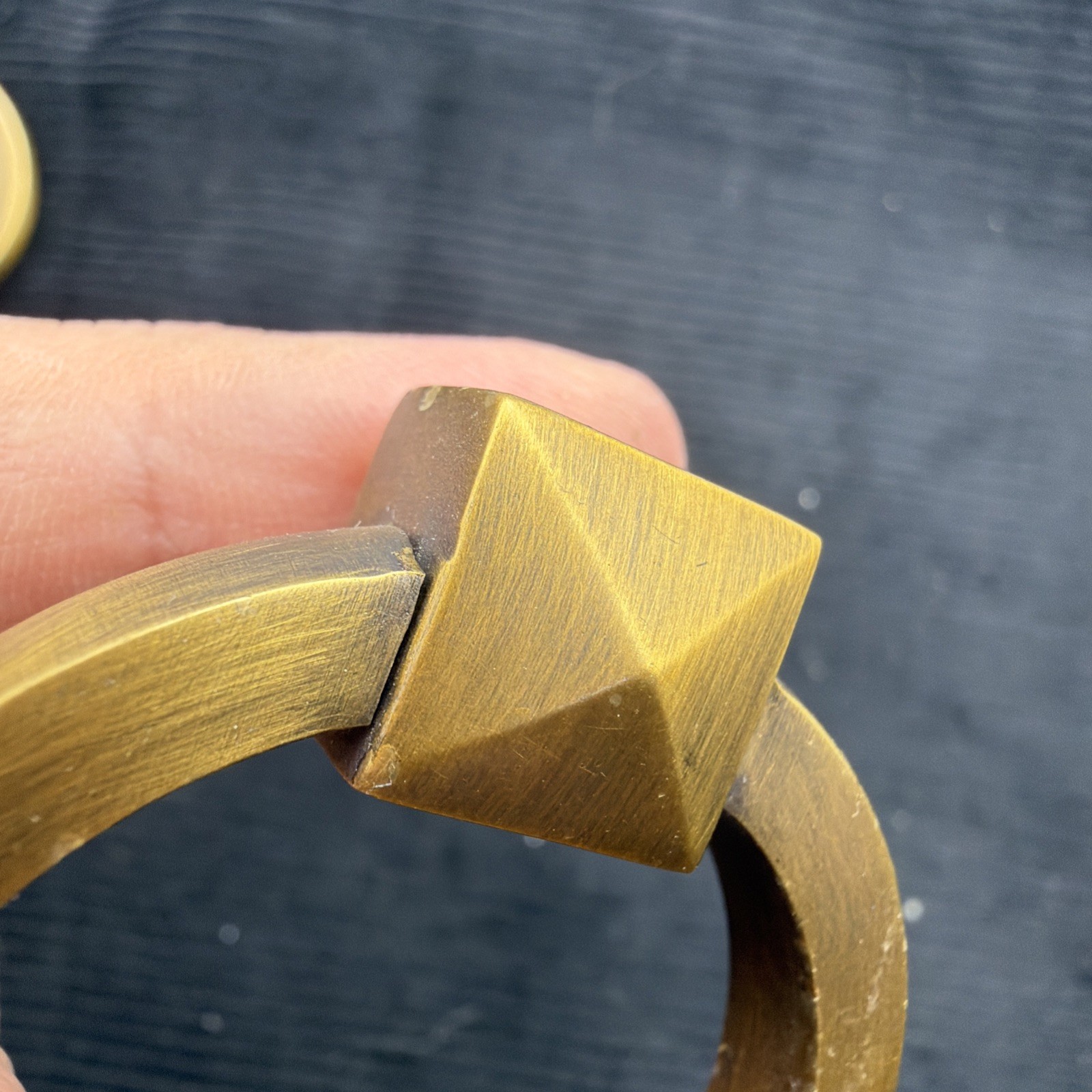 Set Of 6 Brass Plated Zinc Alloy? Ring Drawer Pulls Modern