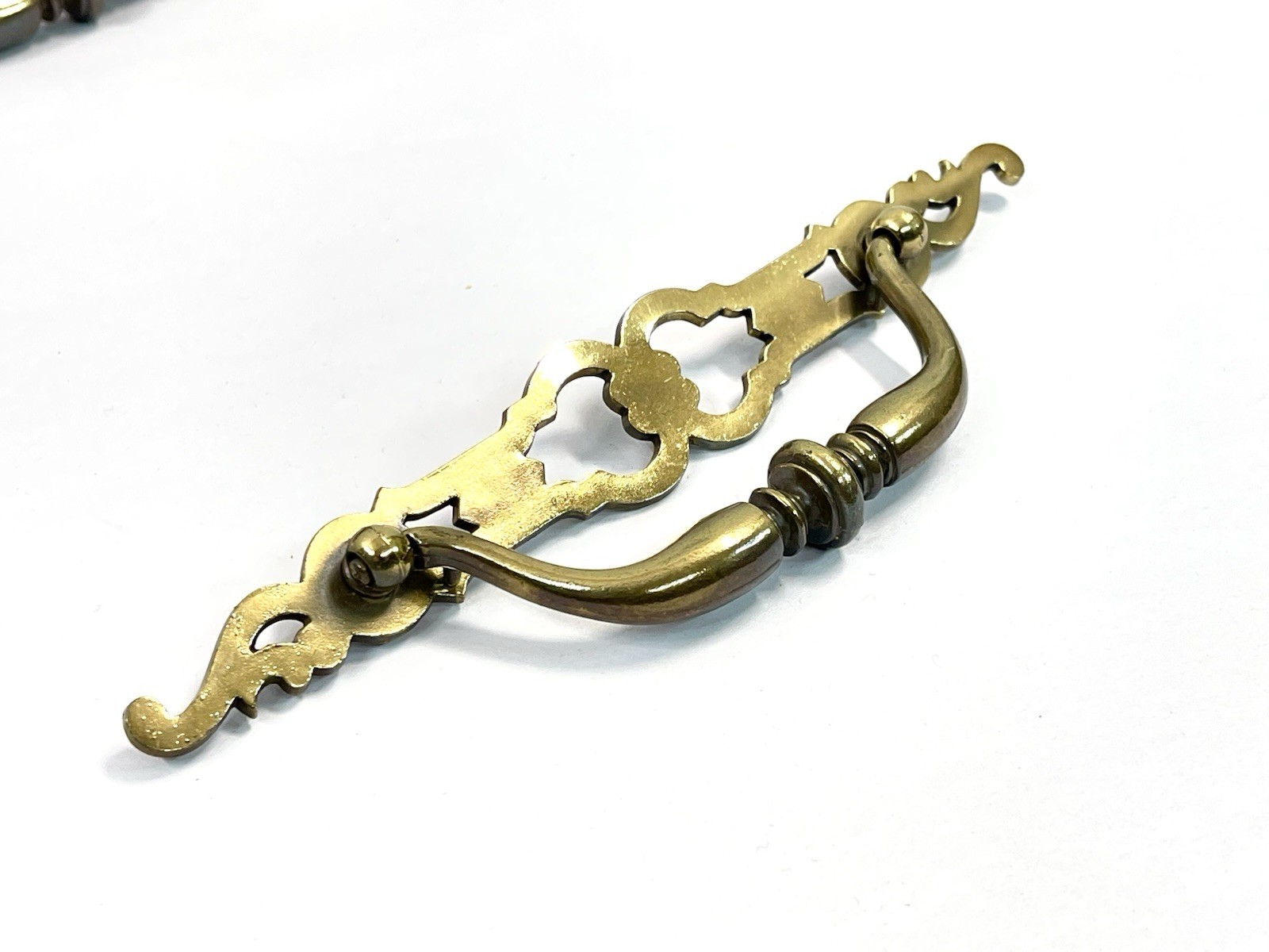 KBC Keeler Brass Co Vintage LONG Drawer Pull Bail Handle 4.5″ OCB lot#1841