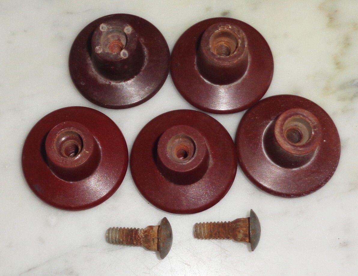 Mercury Head Winged God Man Maroon 1 1/2 inch Knob Cap Pulls, Set of 5