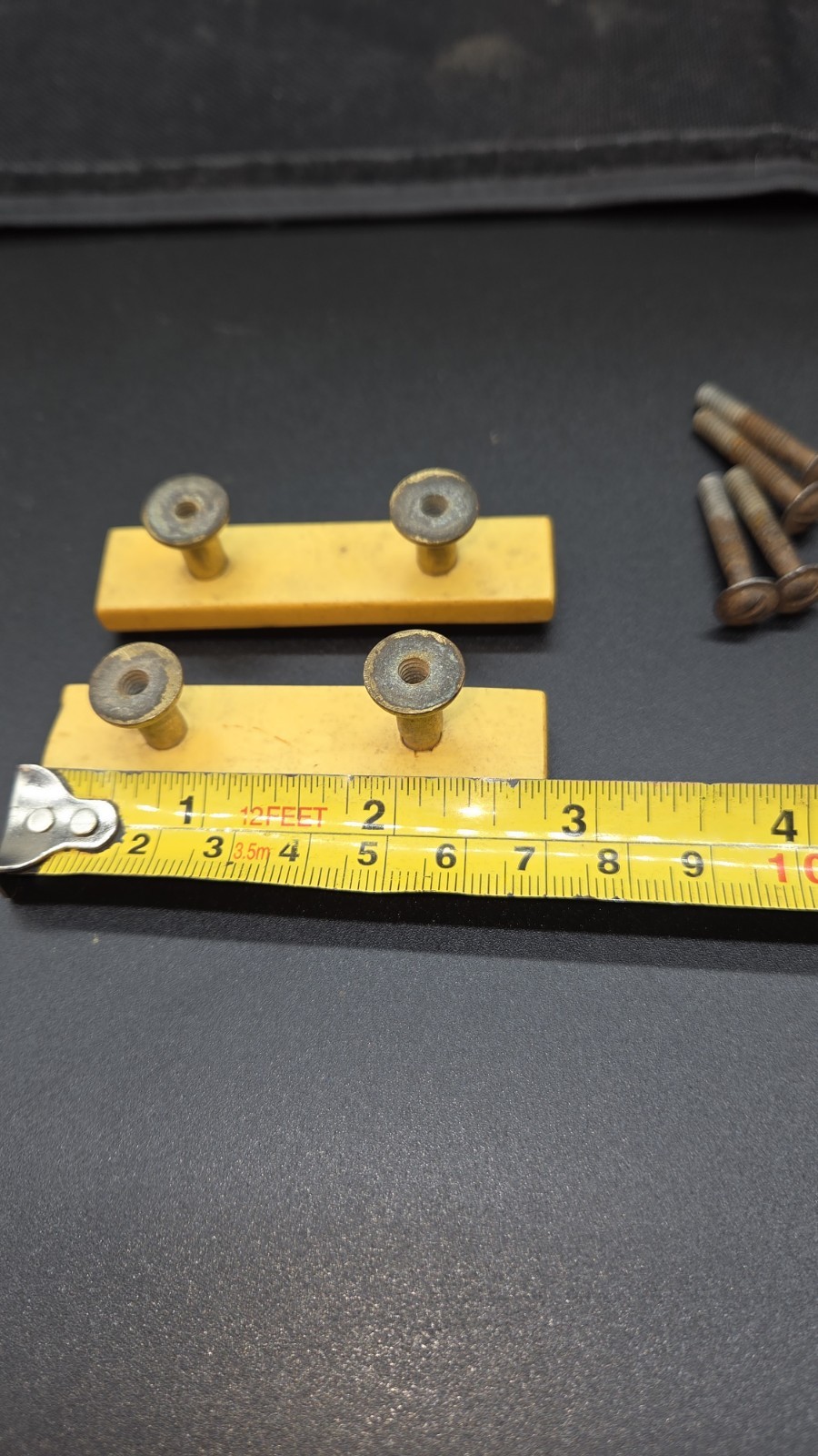 Antique Bakelite And Brass Drawer Pull Qty 2