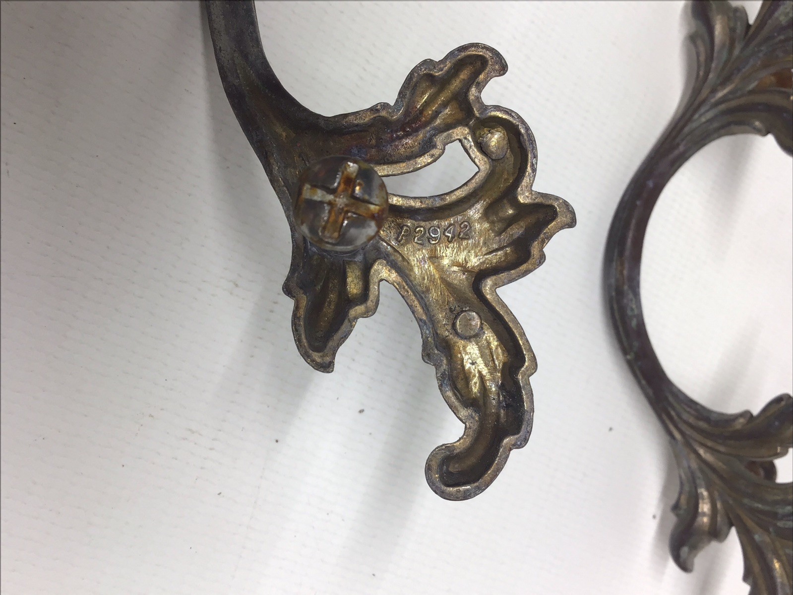 Vintage KBC French Provincial Drawer Pulls & 2 Crystal Knobs