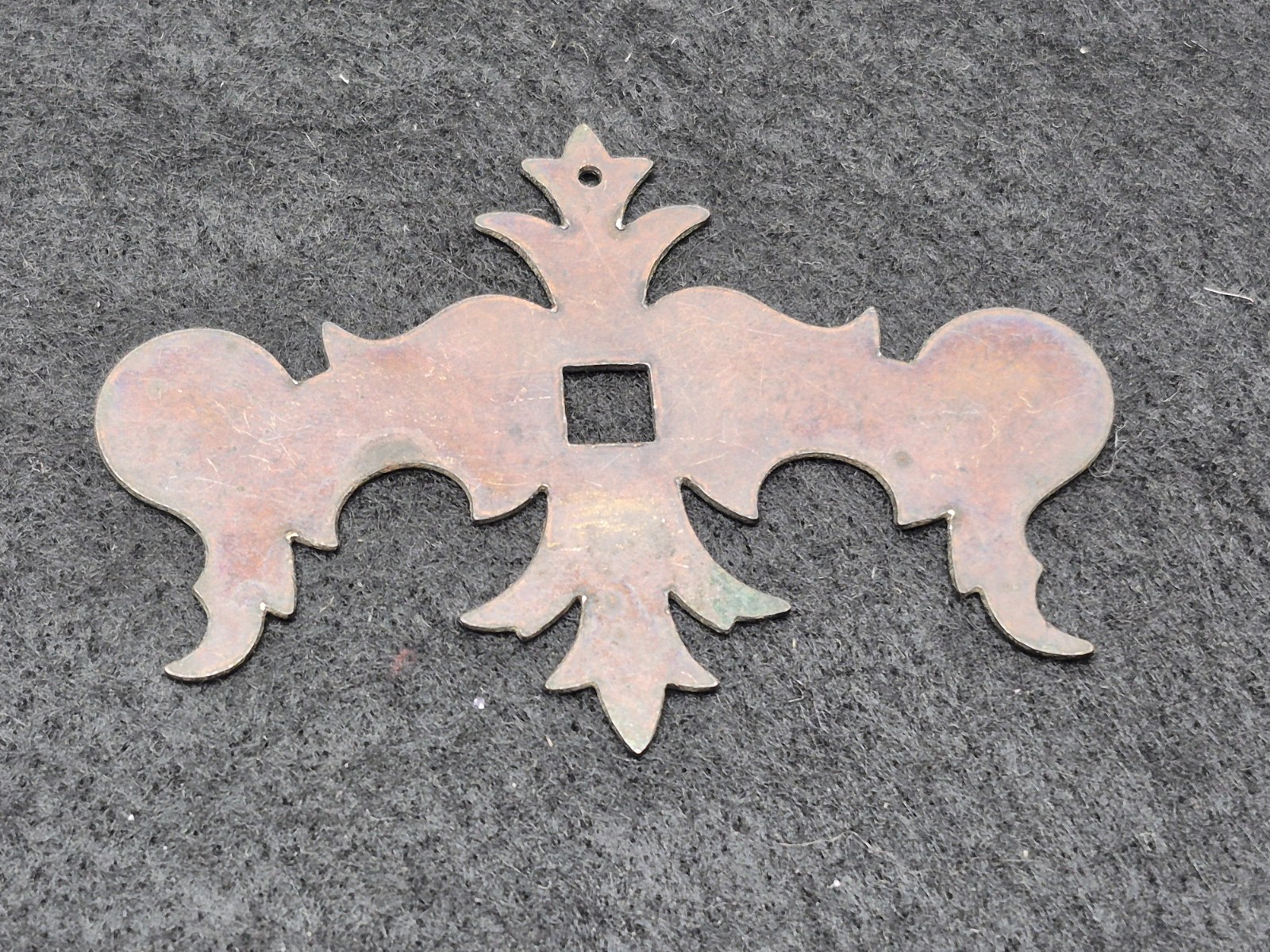Antique Chippendale Colonial Drawer Cabinet Pull Back Plate Furniture Hardware