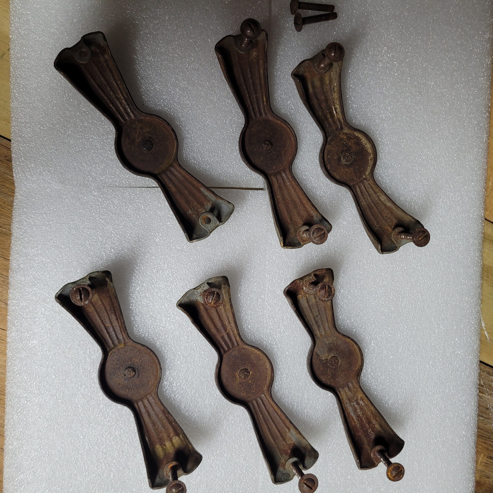 Art Deco Set of 6, Drawer Pulls.