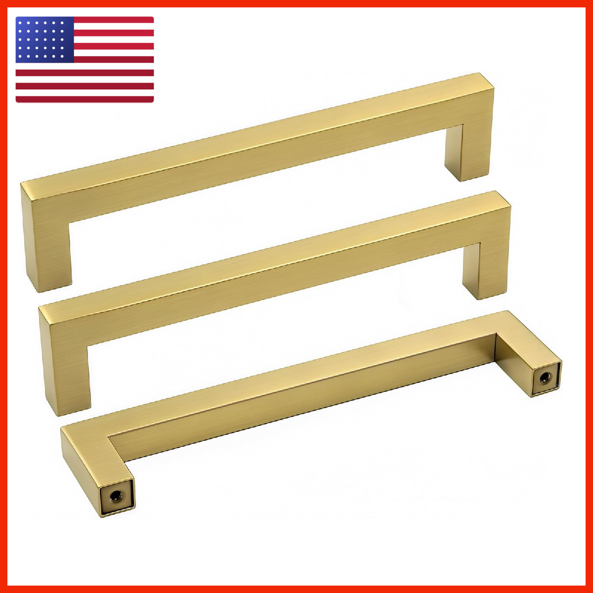 Goldenwarm 10Pack 5In Brushed Gold Cabinet Pulls Gold Cabinet Handles Gold