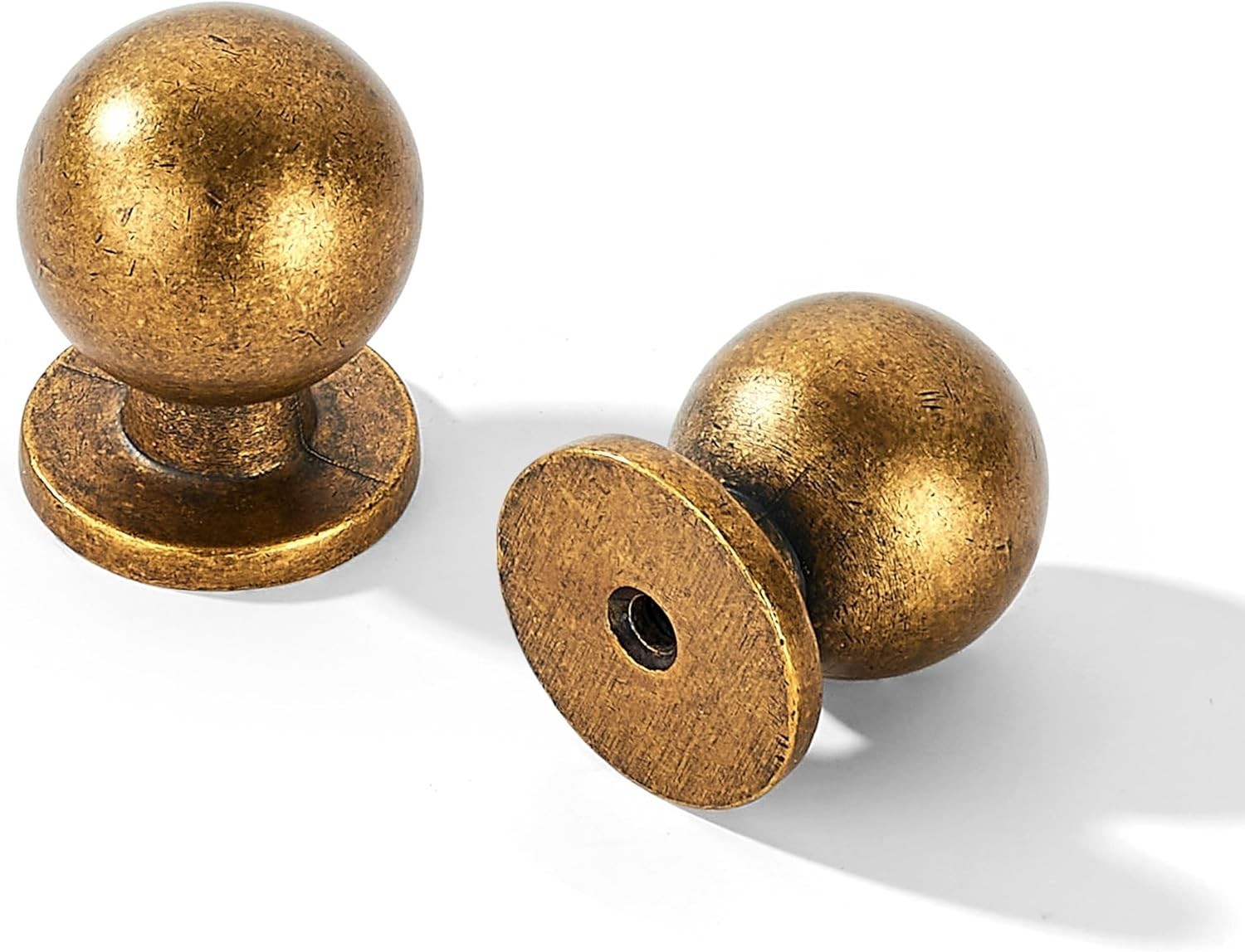 Elegant Vintage Cabinet Knobs 1-Inch – Antique Brass 2 Pack for Modern Homes