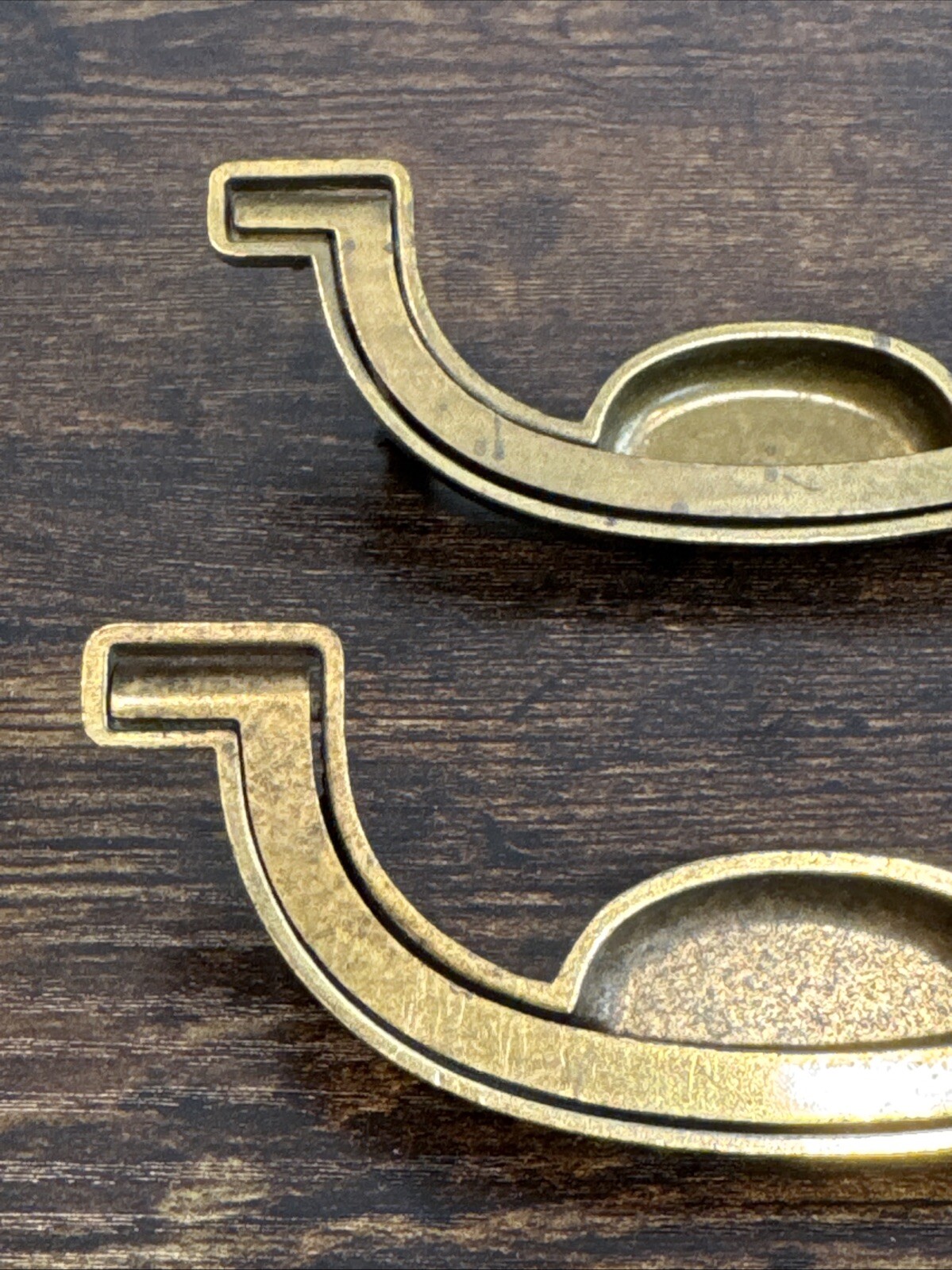 DREXEL ACCOLADE Brass Drawer Bail Pulls 6 Handles Campaign KBC N7231 – 3.5” CC