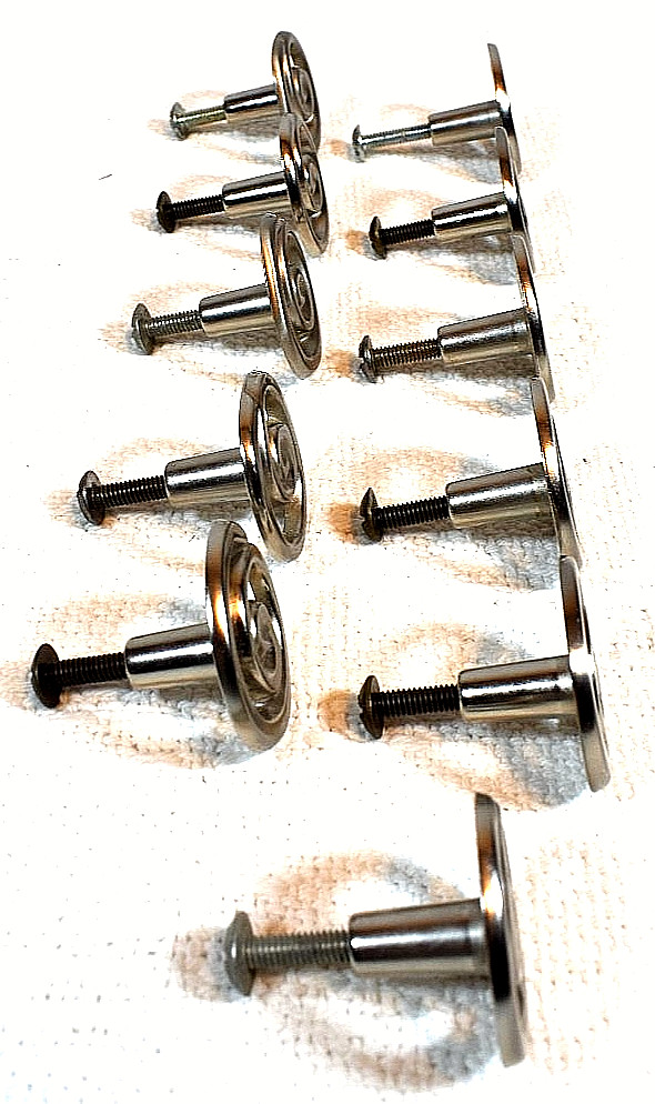 Satin Nickel-Colored, Unique & Fun Round, Swirl-Shaped , 1.25″ Drawer Pulls (11)