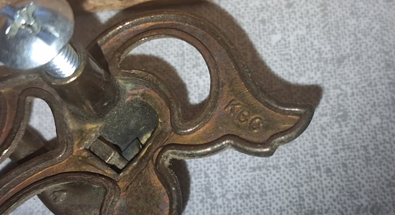 Vintage KBC Keller Brass Batwing Drawer Pull Handles Lot 10 Mid Century