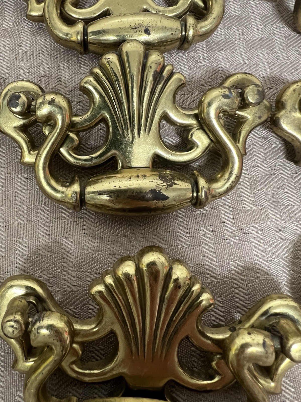 Lot 10 Vintage Brass Drop Bail Pull Handle Drawer 1986 BPC 21016 Chipendale