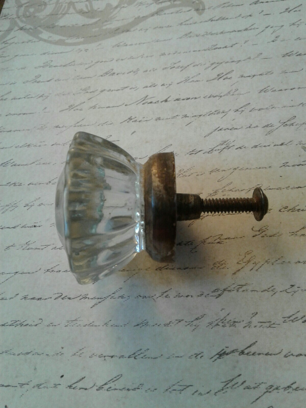 Vintage Antique Drawer Handle Crystal Glass Cabinets Door Knobe