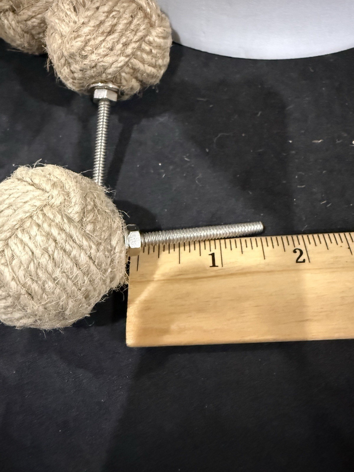 Unique Drawer Pull 12 Ball Of Yarn /String Extra Long Screw For Thicker Drawers
