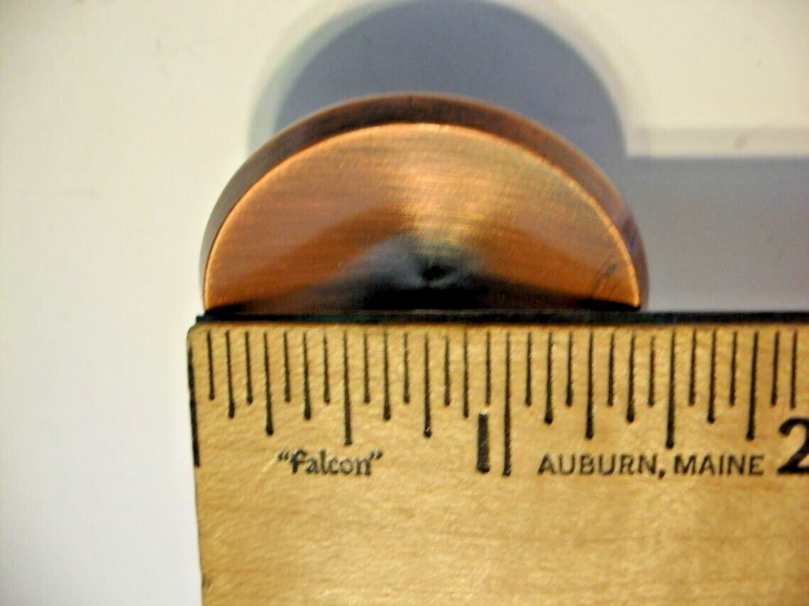 Vintage Nos 1-7/16″ Copper Flash Drawer Knobs Cabinet Door Pulls