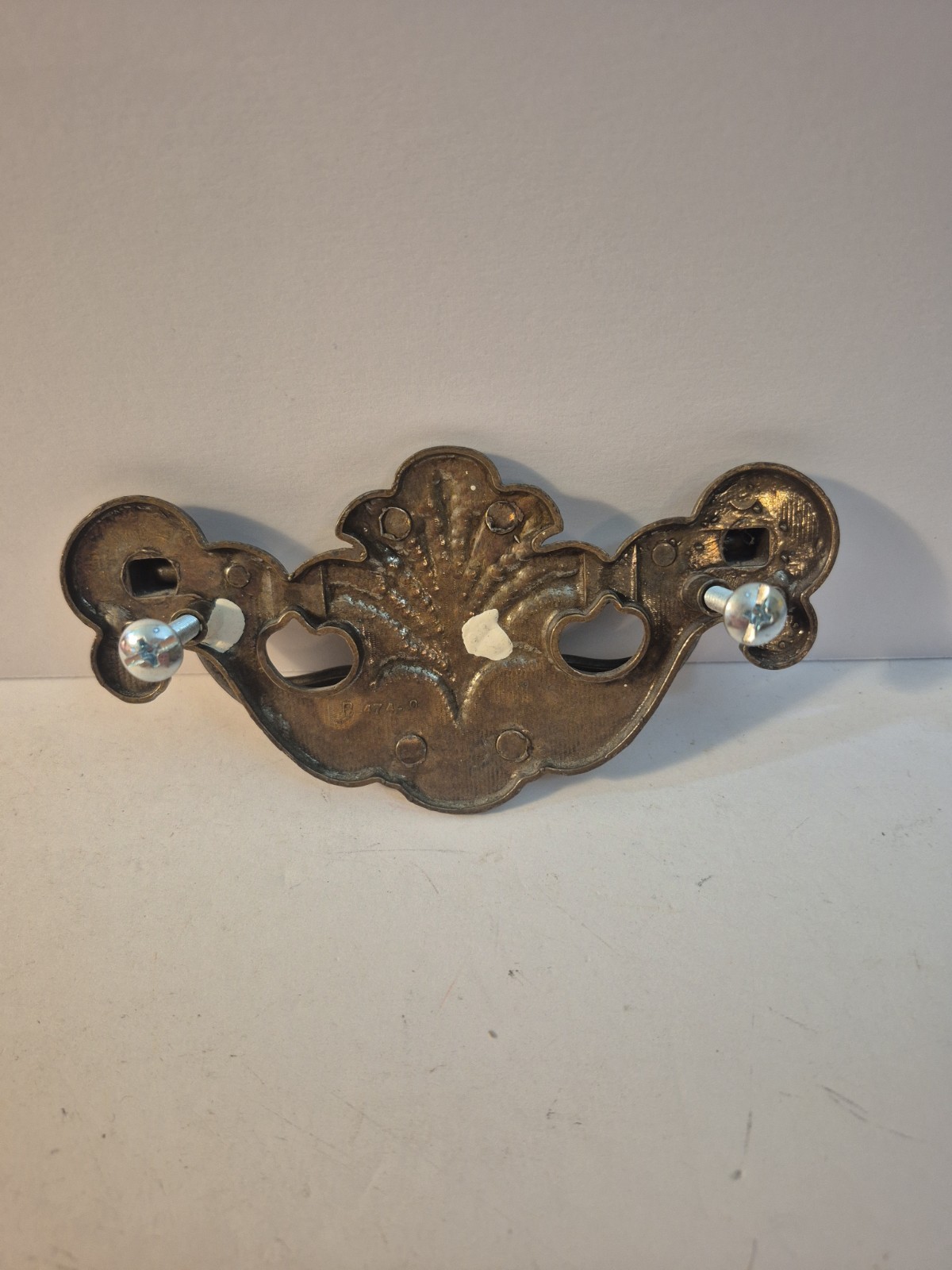1 x vintage B-474-0 brass drop bail Pull Handle Wheat Bouquet detail 3.5″ cente