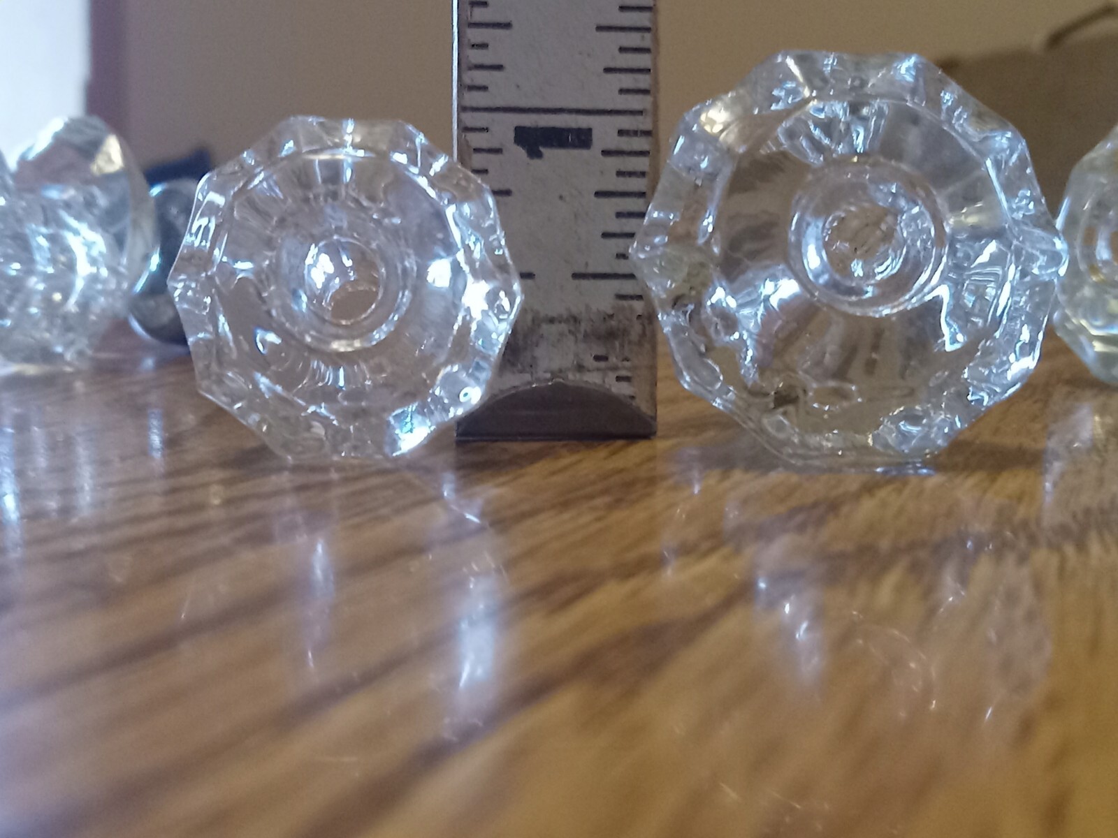 Set 15 Drawer Knobs Antique Clear Crystal Glass Dresser Cabinet Pulls Hardware