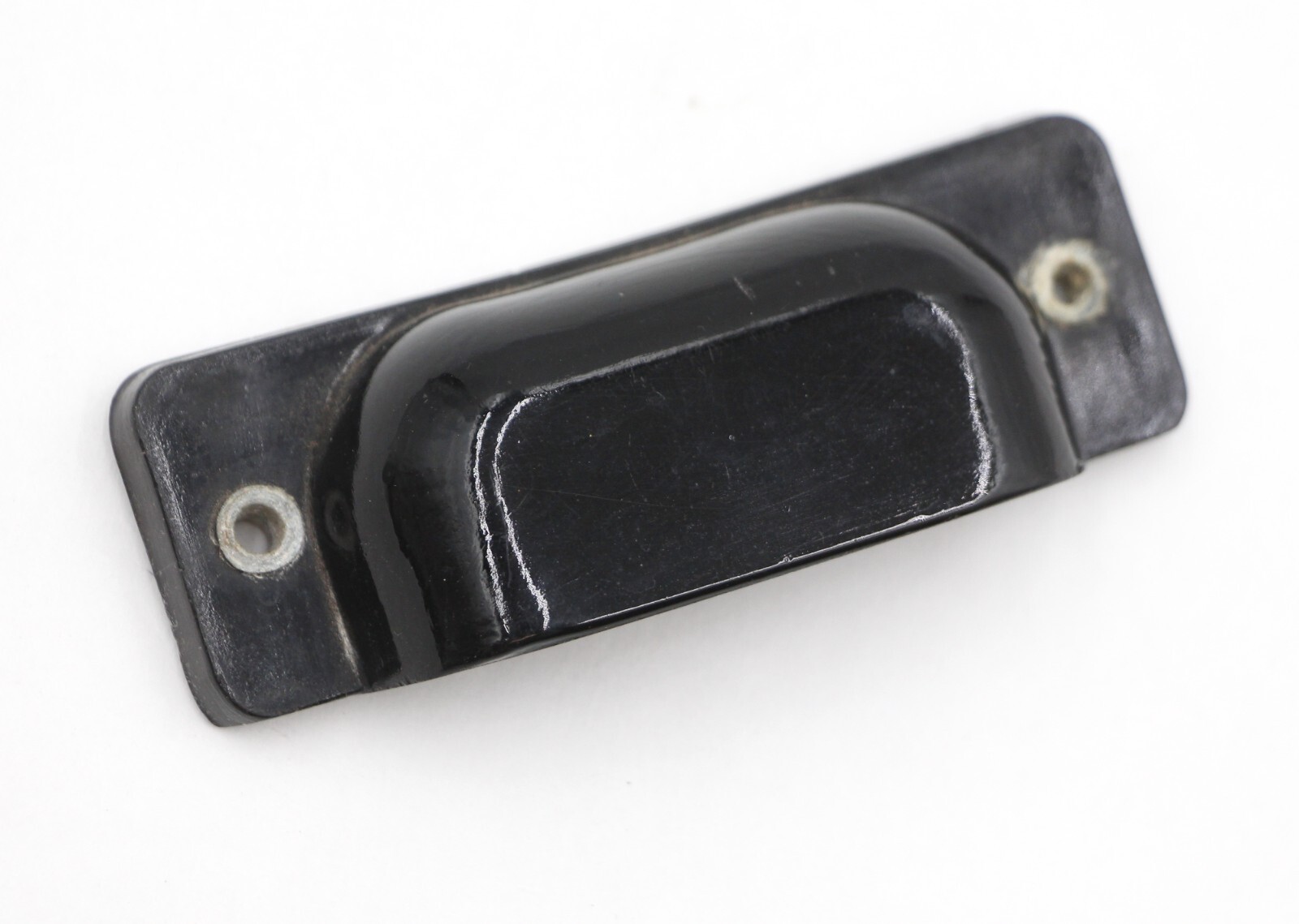 Set of Antique Rare 3.875 in. Black Glass Bin Pulls